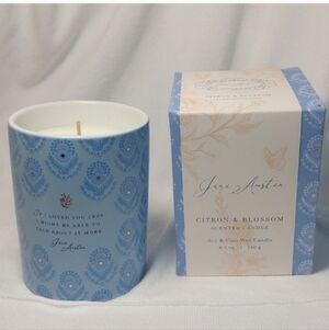 Jane Austen Blue Citron & Blossom Candle